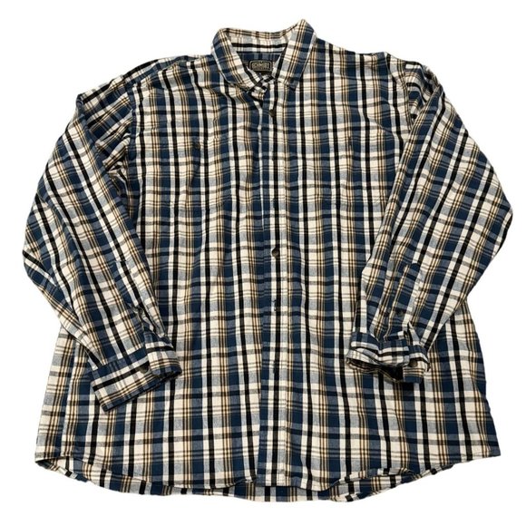 SCHMIDT WORKWEAR PLAID LONG SLEEVE BUTTON UP SHIRT SIZE‎ XL | E2 - Picture 1 of 5